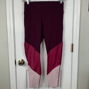 Power hold by Fabletics burgundy/dark pink/blush. Waist 15” Lg